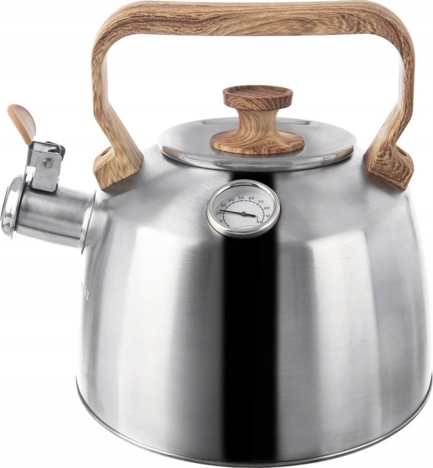 Orion Czajnik na Gaz Indukcja z Gwizdkiem Termometrem Stalowy Solidny ORION 3,2 L