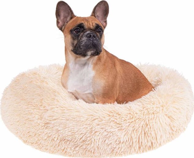 Springos Legowisko dla psa 40cm, pluszowe posłanie dla kota kremowy UNIWERSALNY