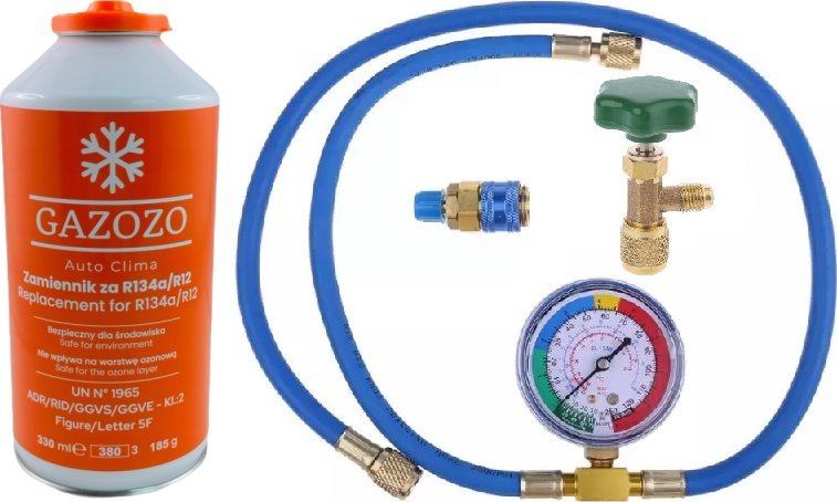 Litago Zestaw do napełniania nabijania czynnika chłodniczego R134a/R12 zamiennik 185g