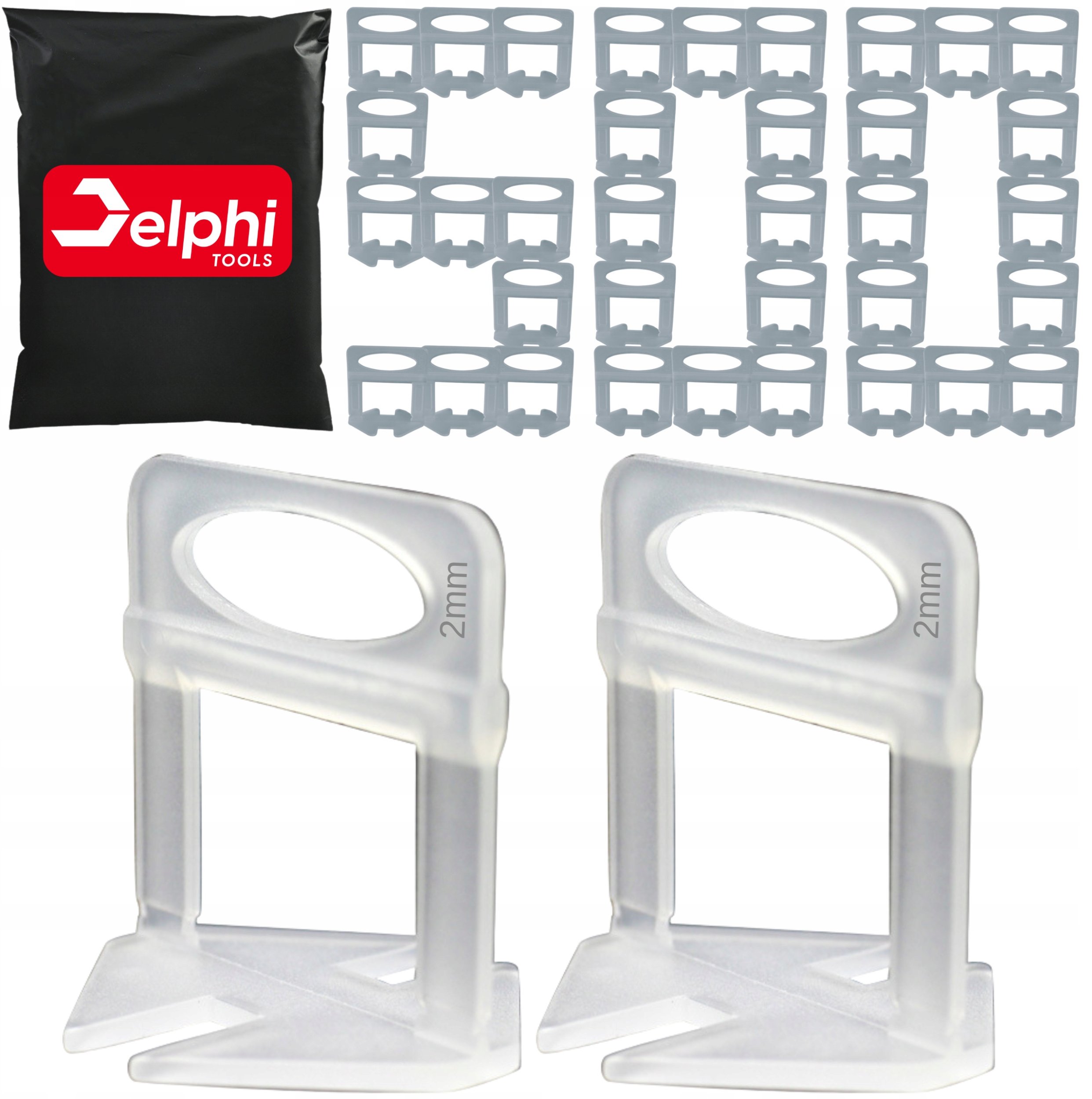 KLIPSY DO POZIOMOWANIA PŁYTEK UKŁADANIA 2mm 500x 500 KLIPSÓW POD KLINY