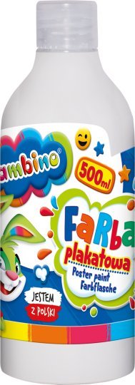 Bambino Farby plakatowe w butelce 500ml Bambino biała