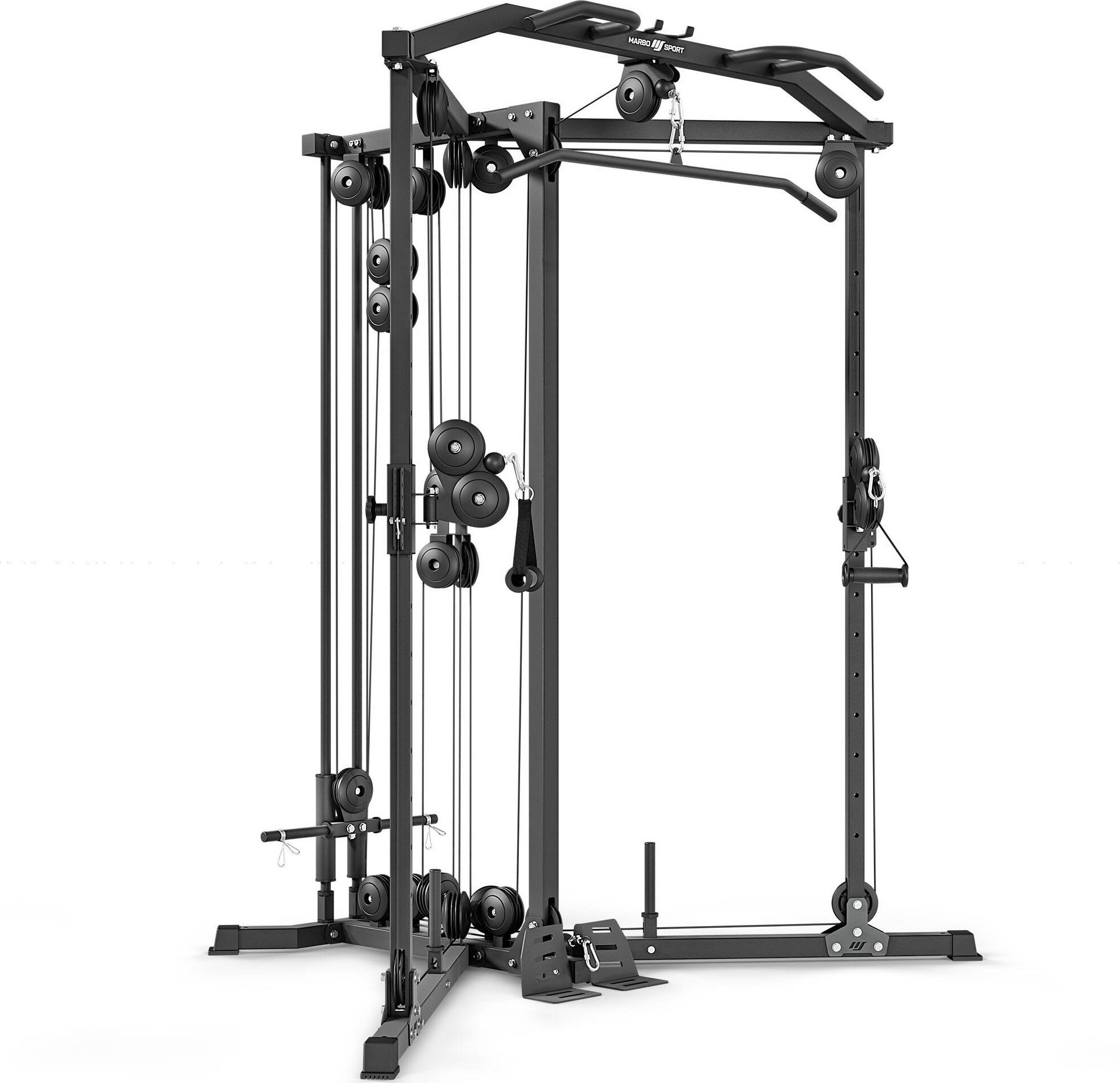 Brama na wolny ciężar z wyciągiem górnym i dolnym MS-W106 2.0 - Marbo Sport