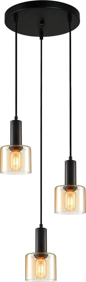 Lampa wisząca Italux Lampa wisząca SANTIA PND-65342-3A-BK+AMB Italux