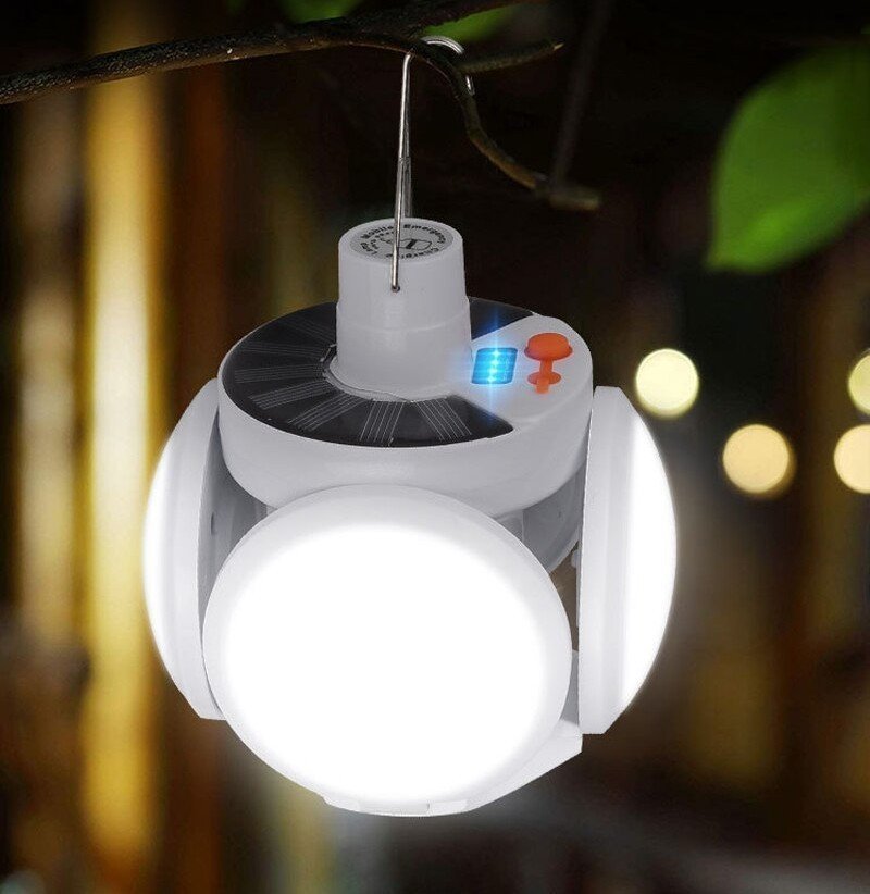 Przenośna lampka solarna kempingowa LED składana piłka led 4-listna Przenośna lampka solarna kempingowa LED składana piłka led 4-listna