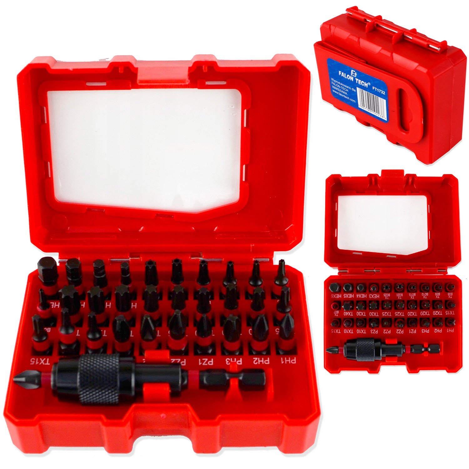 BITY KOŃCÓWKI UDAROWE ZESTAW 32el PH PZ TX TXB HEX