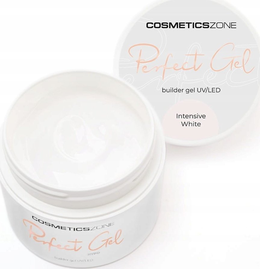 Cosmetics Zone Żel do przedłużania paznokci UV LED biały - Intensive White 15ml