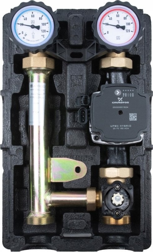 Grupa pompowa PrimoTherm K 180-2 DN25 GP 3-WM, pompa Grundfos UPM3 Hybrid, zawór mieszający ARV Kvs12