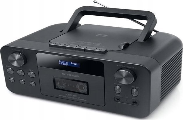 Radioodtwarzacz Muse Muse | Portable CD Radio Cassette Recorder With Bluetooth | M-182 DB | AUX in | Black
