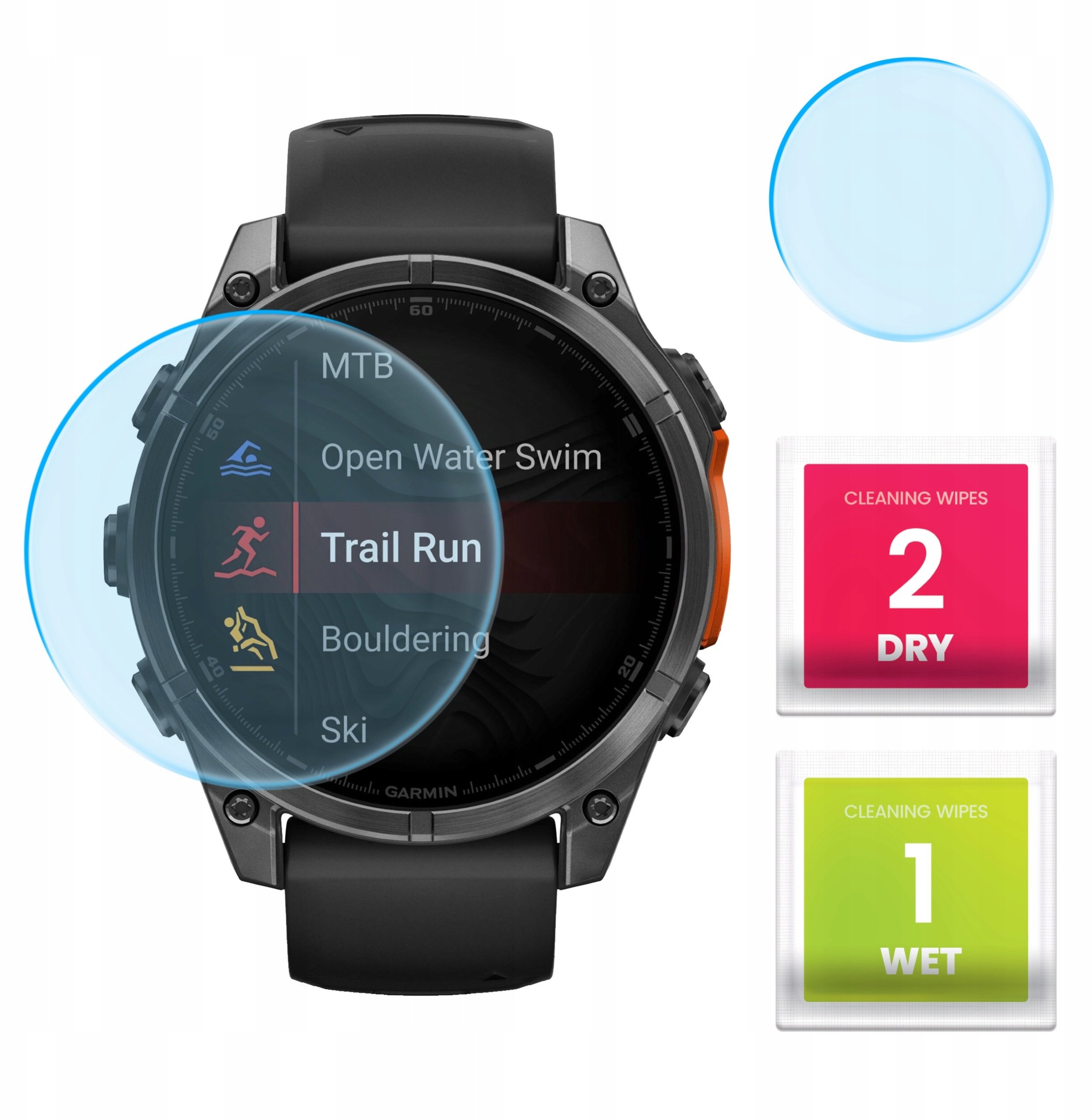 Szkło Hybrydowe do Garmin Fenix 8 AMOLED (wersja 43 mm) (Szkiełko, Szybka)