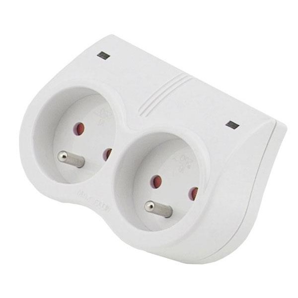 Elgotech Rozgałęźnik przeciwprzepięciowy 2-gniazda z/u /+ diody sygnalizacyjne