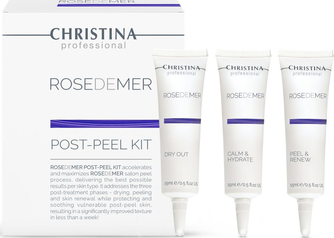 Rose De Mer-Post-Peel Kit (3 products new) - Zestaw do pielęgnacji skóry po peelingu, 3 produkty
