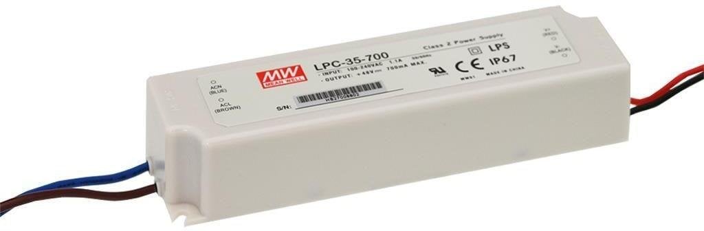 MEAN WELL LPC-35-700, Lighting, Indoor, 110 - 230 V, 35 W, 48 V, AC-to-DC