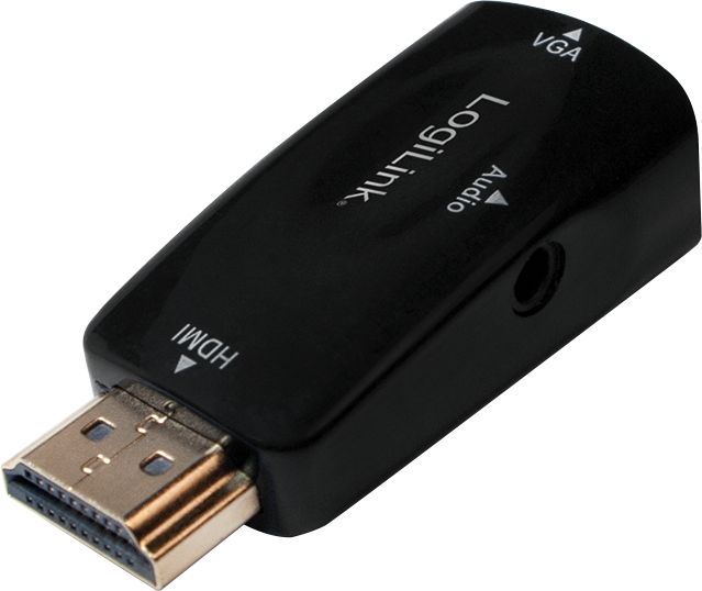 Adapter AV LogiLink HDMI - D-Sub (VGA) + Jack 3.5mm czarny (CV0107)