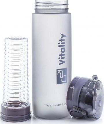 G21 Butelka z sitkiem szara 600 ml