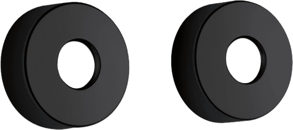 Damixa Rossetter 2 stk - mat sort stor Ø75 mm