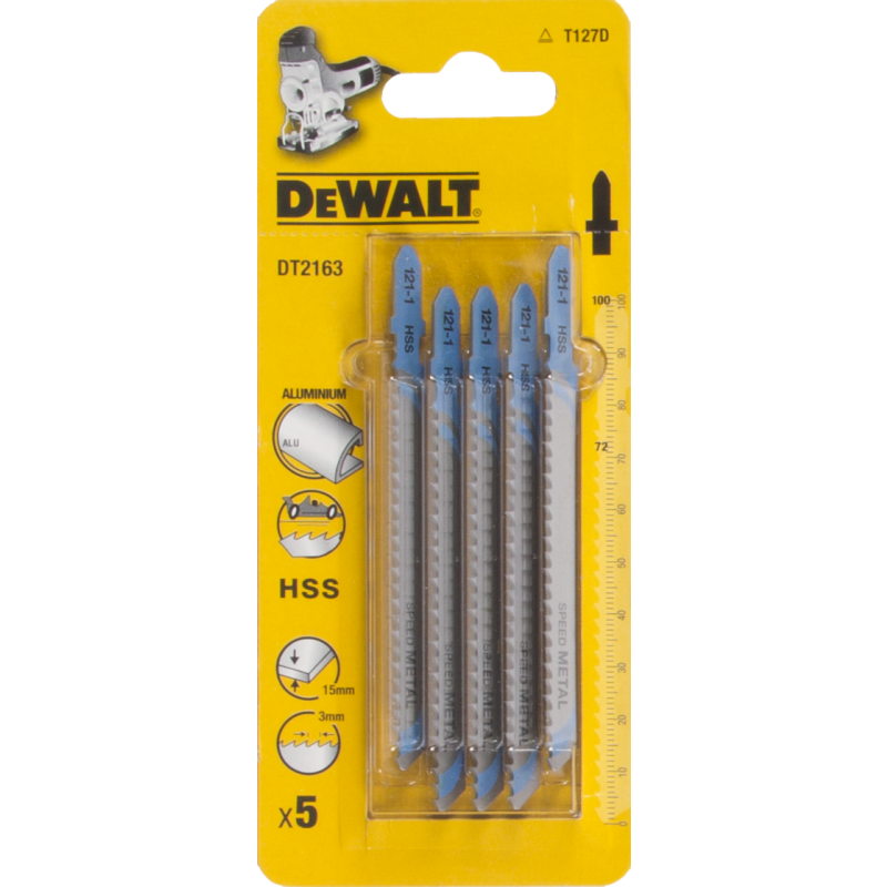 Dewalt Brzeszczoty do wyrzynarek typ T HSS100x72mm 5szt. do metalu DT2163
