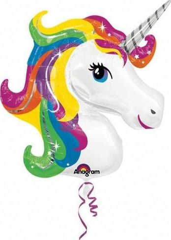 AMSCAN Balon foliowy Jednorożec - 83x73 cm - 1 szt uniwersalny