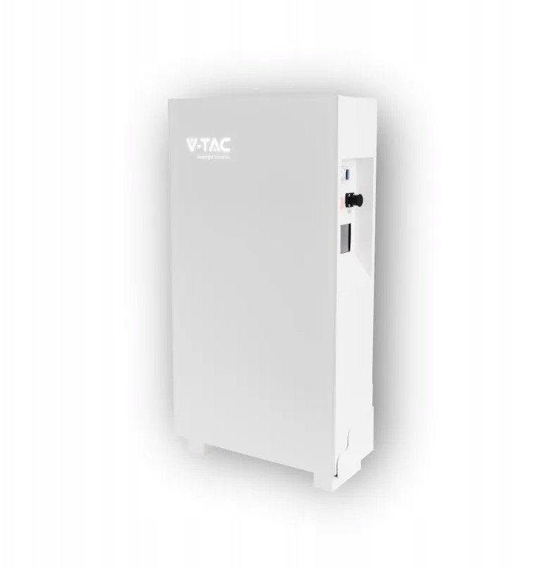 Magazyn Bank Energii V-TAC Biały Szklany Front 16.07kWh BMS VT-16076W