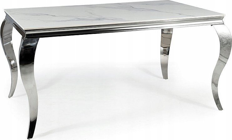 Triton STÓŁ PRINCE CERAMIC BIAŁY CALACATTA/CHROM 180X90