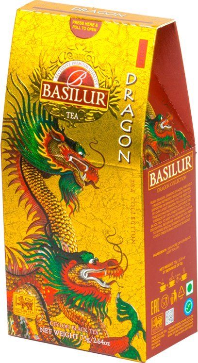 Basilur Basilur DRAGON GOLD czarna herbata cejlońska OP1 - liściasta 75 g