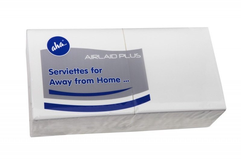 Serwetki AFH AHA, 2-warstwowe, składanie 1/4, 33x33cm, 250 szt., białe