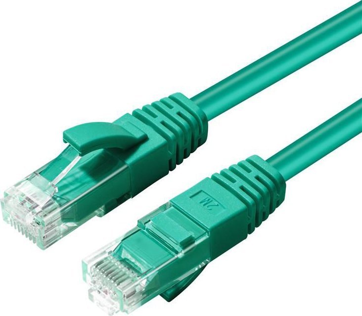 MicroConnect CAT6A UTP 0.3m Green LSZH