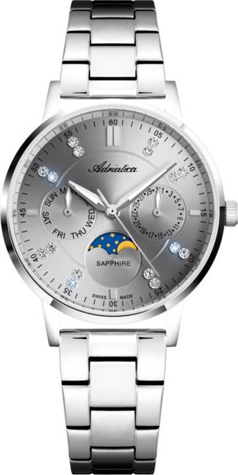 Zegarek damski Adriatica A3834.5197QF CYRKONIE srebrny