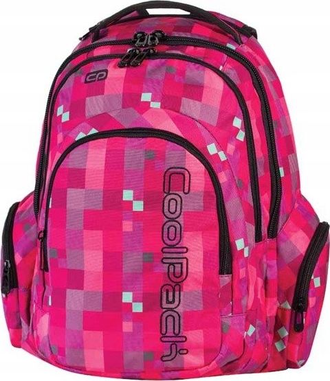 Patio PLECAK SZKOLNY COOLPACK CP RÓŻOWY W KWADRATY DUŻY