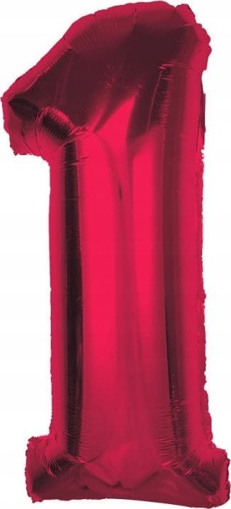GoDan Balon foliowy cyfra 1 czerwona Smart 92cm