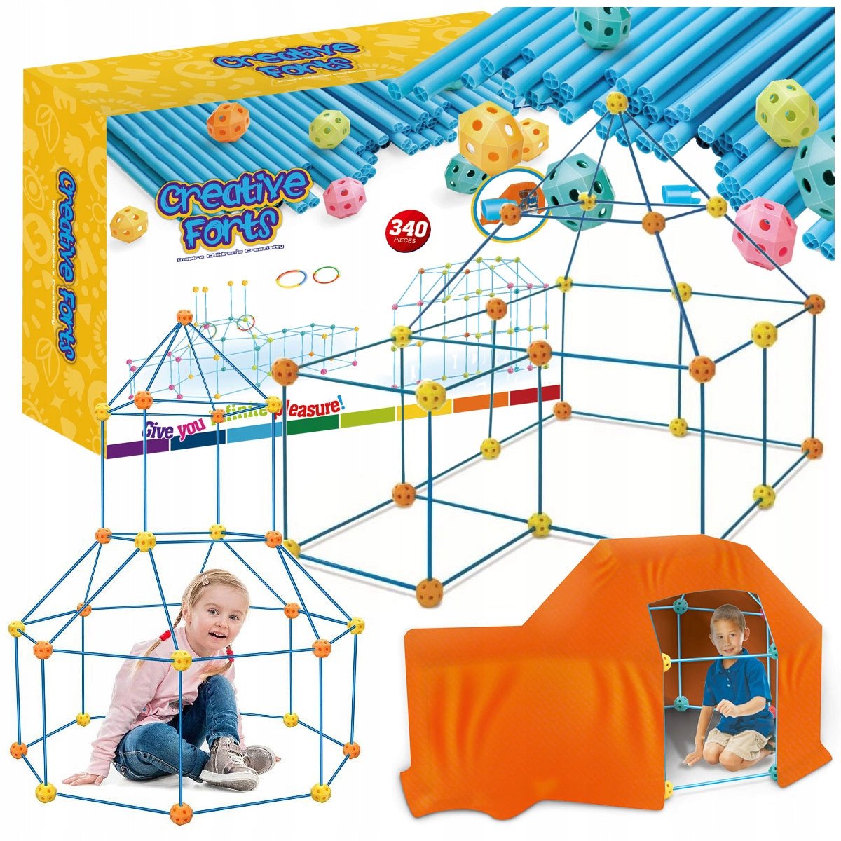 Klocki Konstrukcyjne Do Budowania Bazy Xxl 340 El