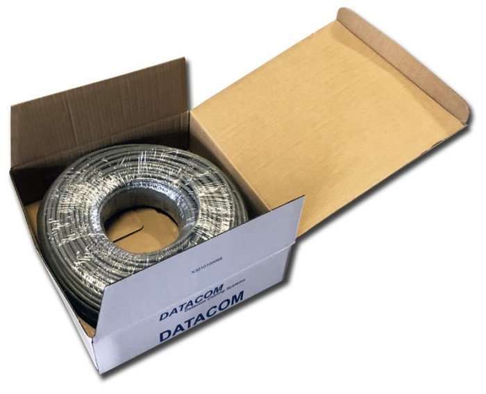 Kabel DATACOM UTP Cat.6, 100m (1382) Szary
