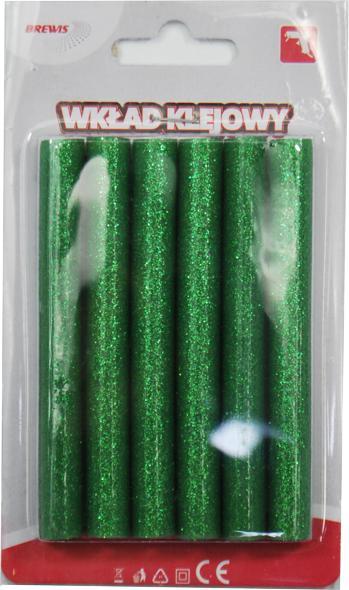 Wkłady klejowe BREWIS Klej do pistoletu 11 mm x 100 mm zielony 6 szt