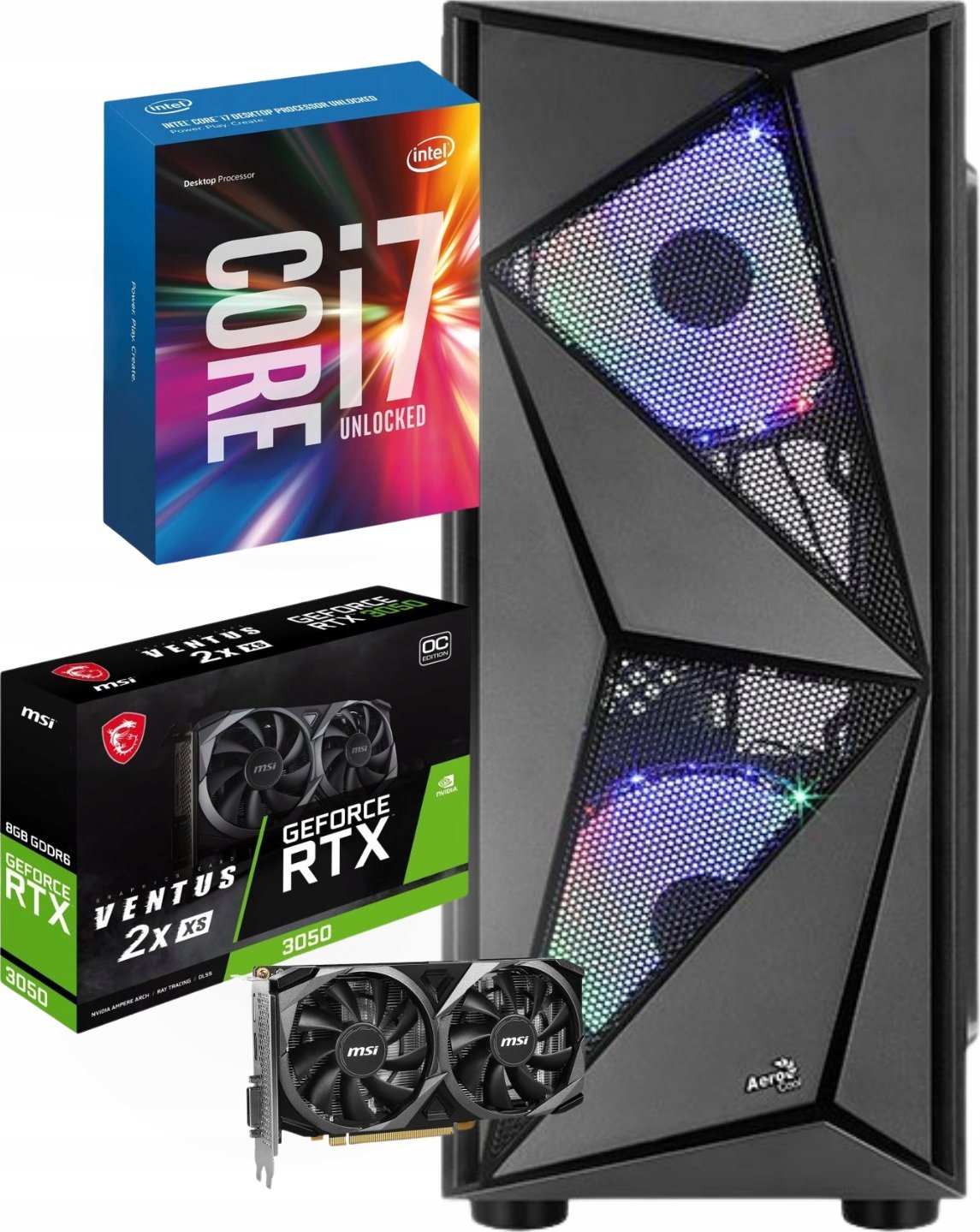 Komputer BSG Striker V11 Intel Core i7 NVIDIA GeForce RTX 3050 16GB DDR3 500GB HDD Windows 10