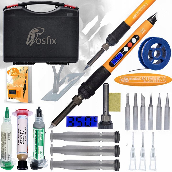 LUTOWNICA Z WYŚWIETLACZEM REGULACJA 60W GROTY PODSTAWKA 3X TOPNIK WALIZKA