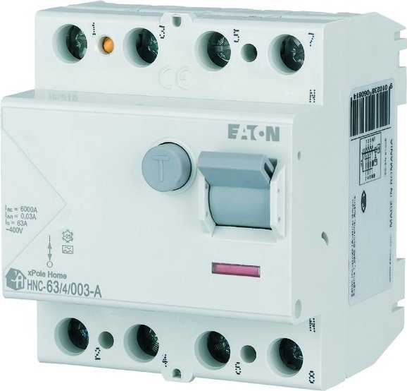 Eaton Wyłącznik różnicowoprądowy 6kA typ A HNC-63/4/003-A