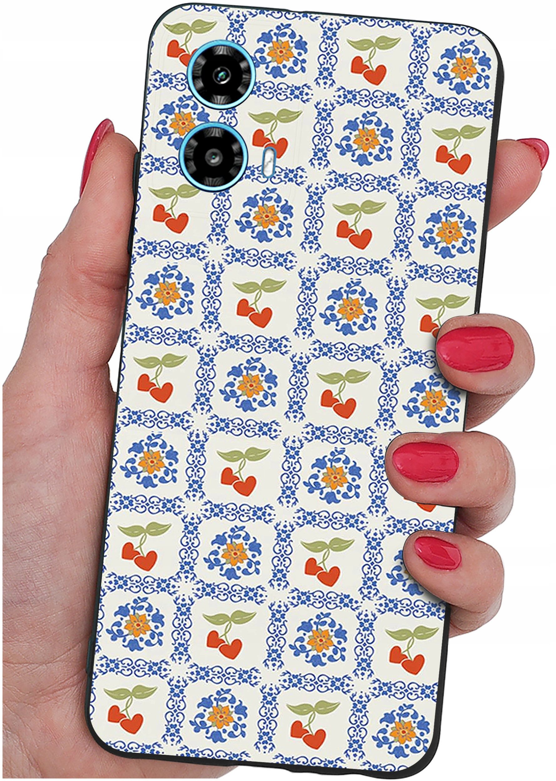 ETUI do Motorola Moto G34 5G WZORY |SILIKONOWE MATT CASE + SZKŁO 9H