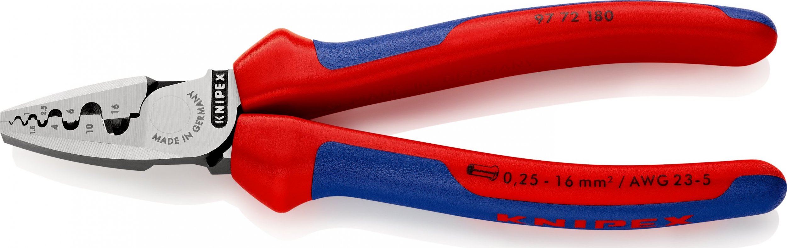 Knipex Szczypce do zagniatania tulejek kablowych 180mm (9772180)