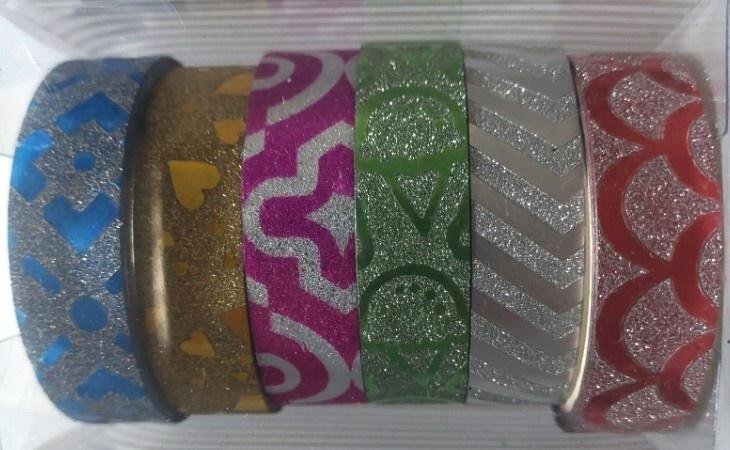 Polsirhurt Taśma ozdobna taśma brokatowa 10mmx4m 6szt