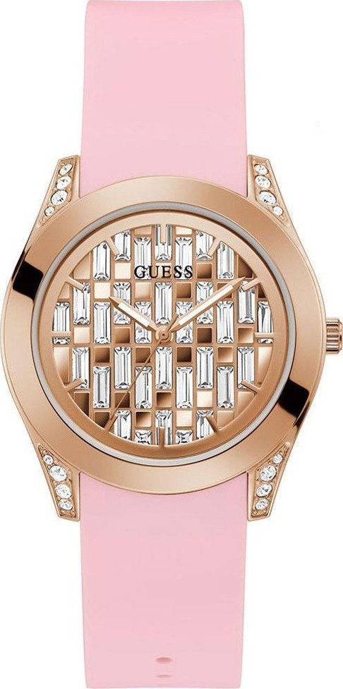 Zegarek Guess Zegarek damski Guess GW0109L2 CYRKONIE różowy
