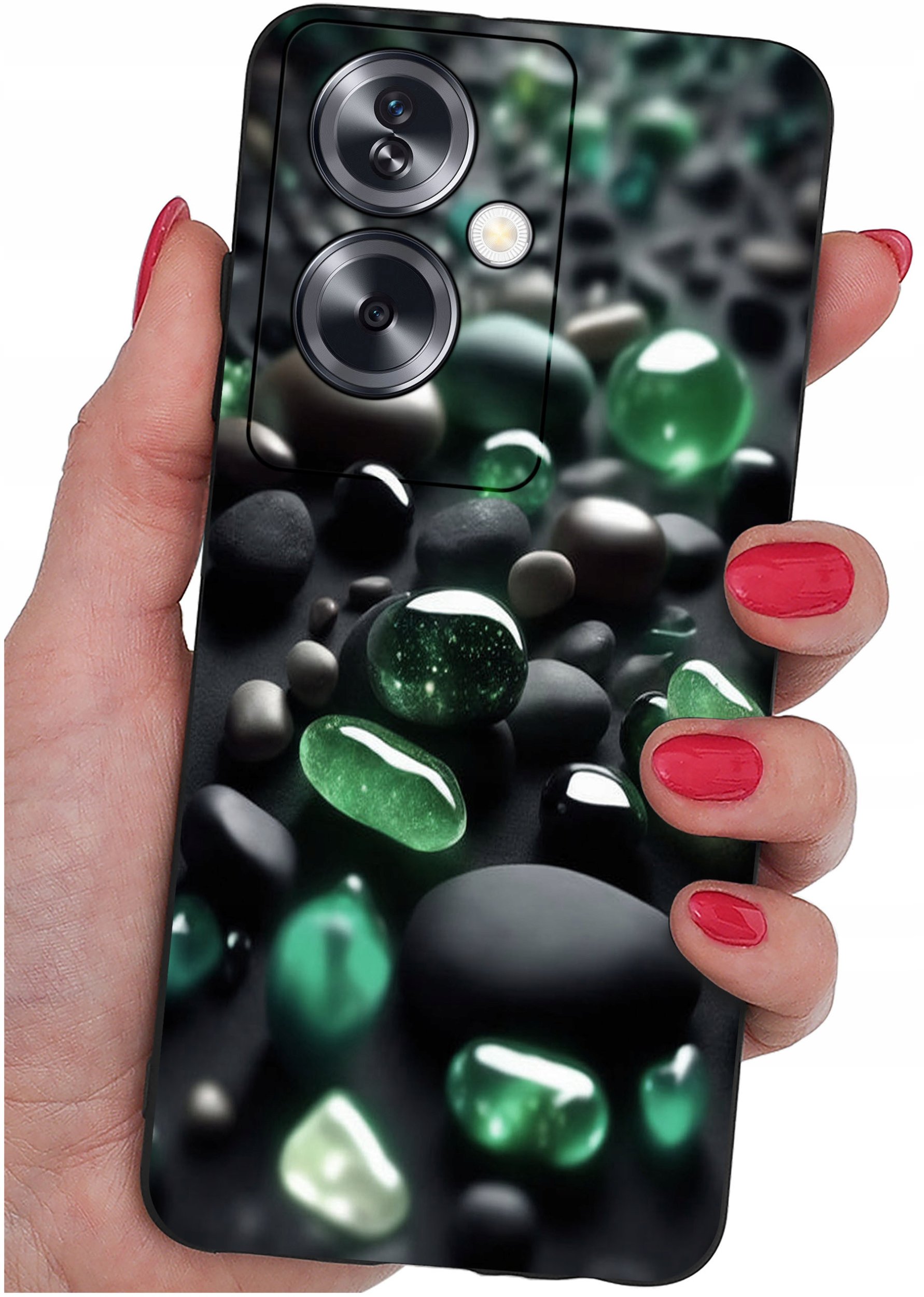 ETUI do Oppo A79 5G WZORY |SILIKONOWE MATT CASE + SZKŁO ochronne 9H