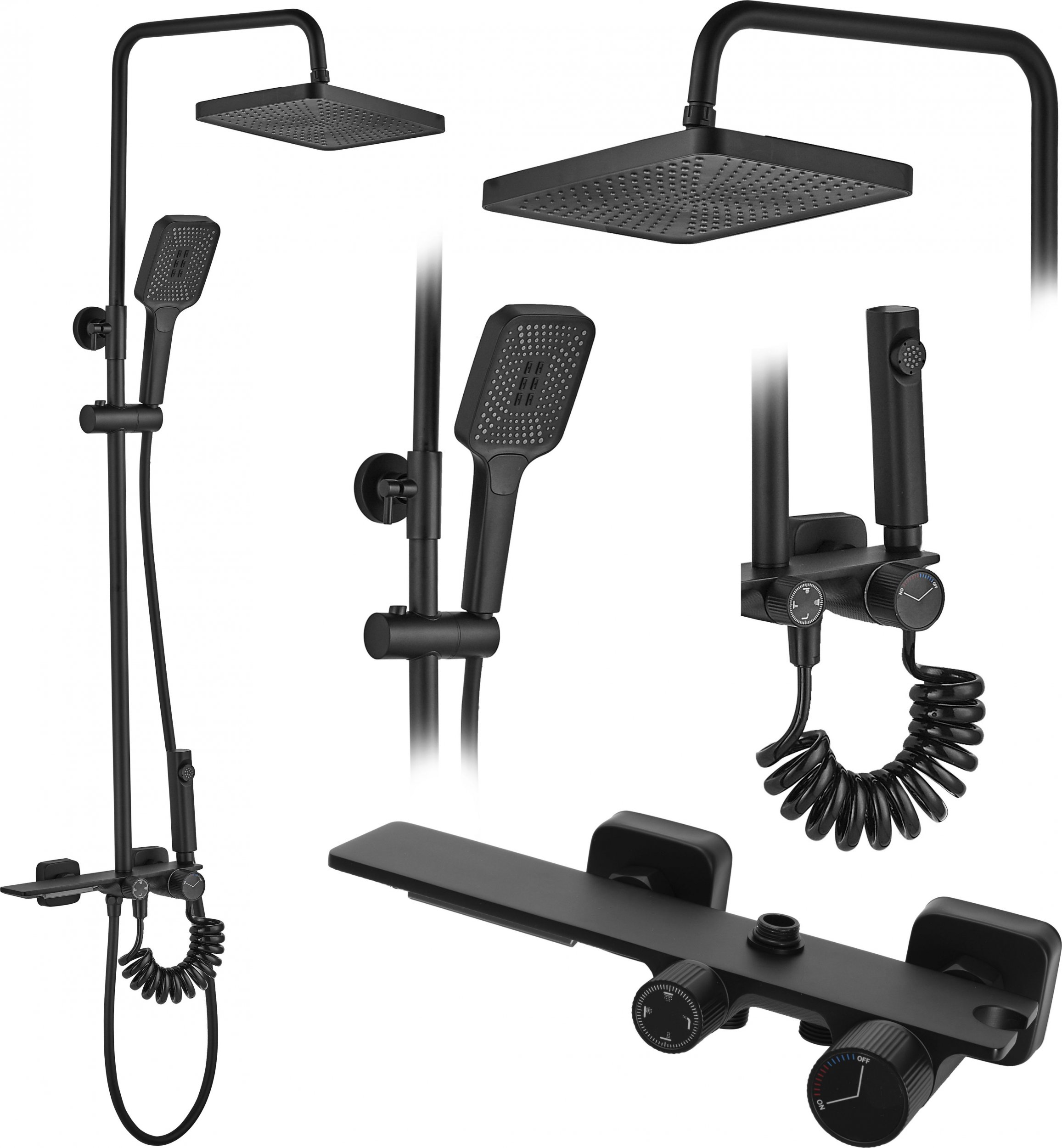 Rea Zestaw PRYSZNICOWY REA HELIX Czarny