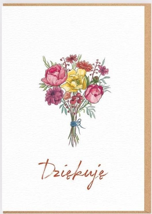 Nadwyraz.com Karnet Podziękowania - Dziękuję