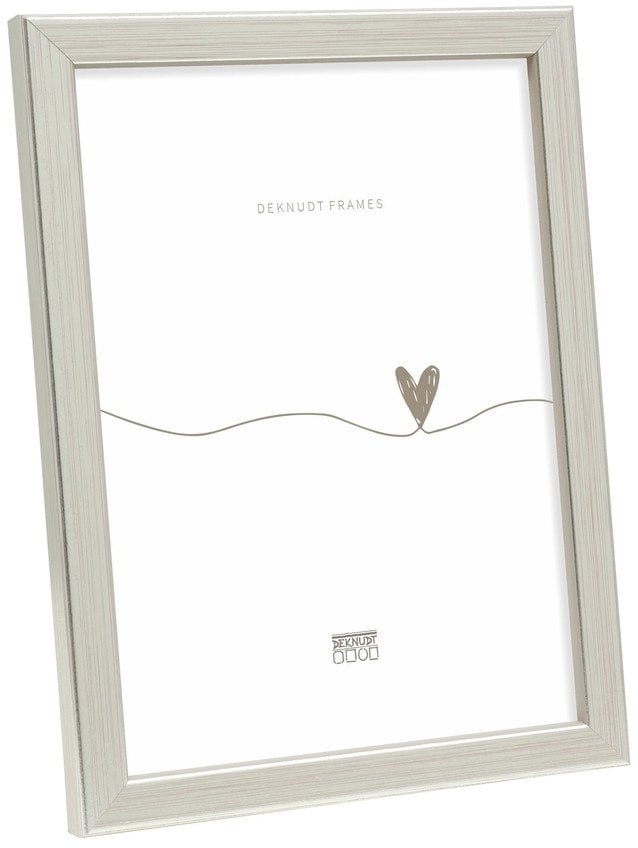 Ramka Deknudt S41JD1 30x30 drewno srebrny wąska listwa