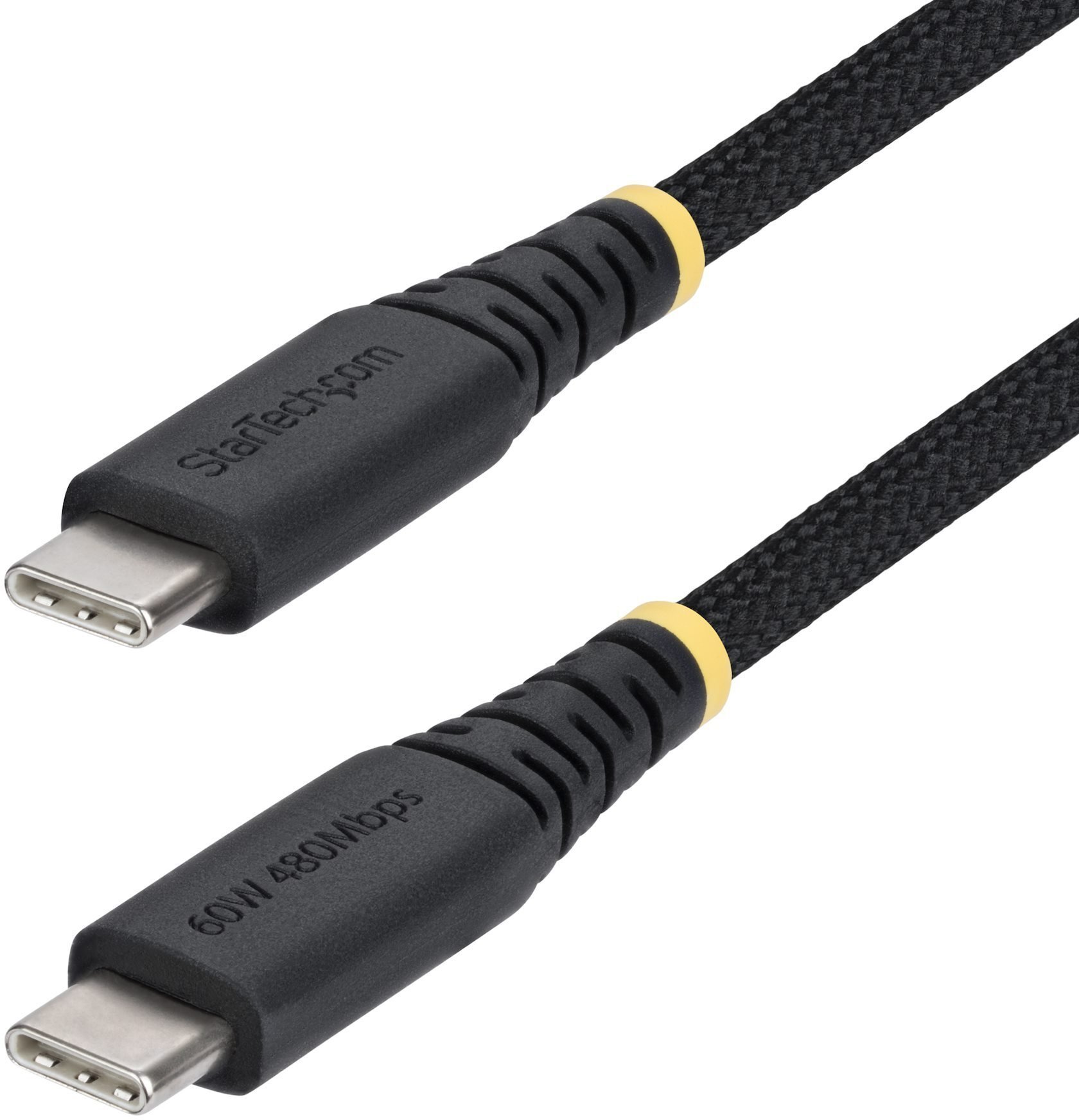 Kabel USB StarTech STARTECH.COM 15cm USB-C kabel do ładowania 60W 3A PD pleciona osłona nylonowo-TPE wytrzymały USBC laptop-telefon kabel do ładowania