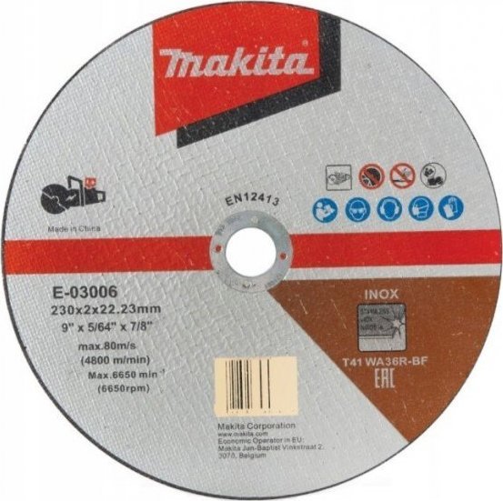 Makita TARCZA TNĄCA INOX 230*2MM PŁASKA