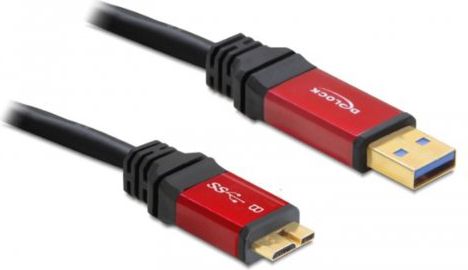 Kabel USB Delock USB-A - miniUSB 2 m Czerwony Czarny (82761)