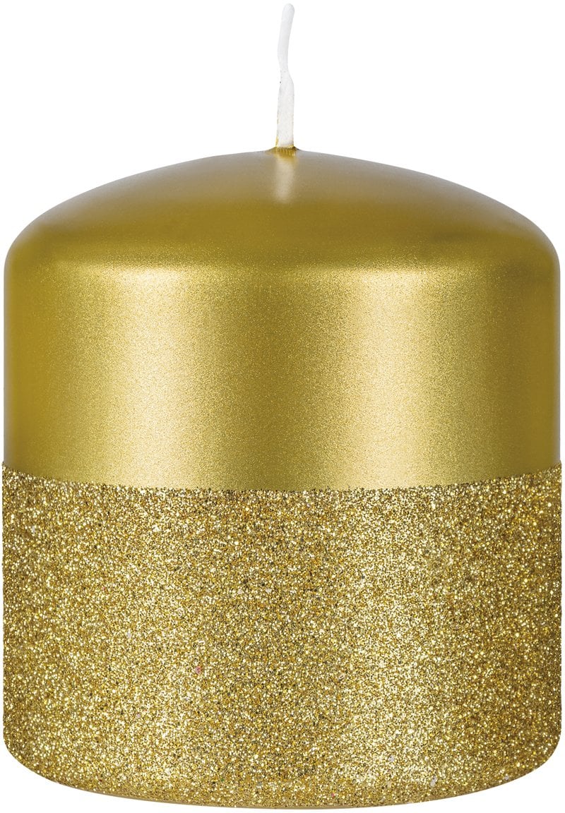 Świeca słupek DONAU HOME Onyx, 80x90mm, złoty