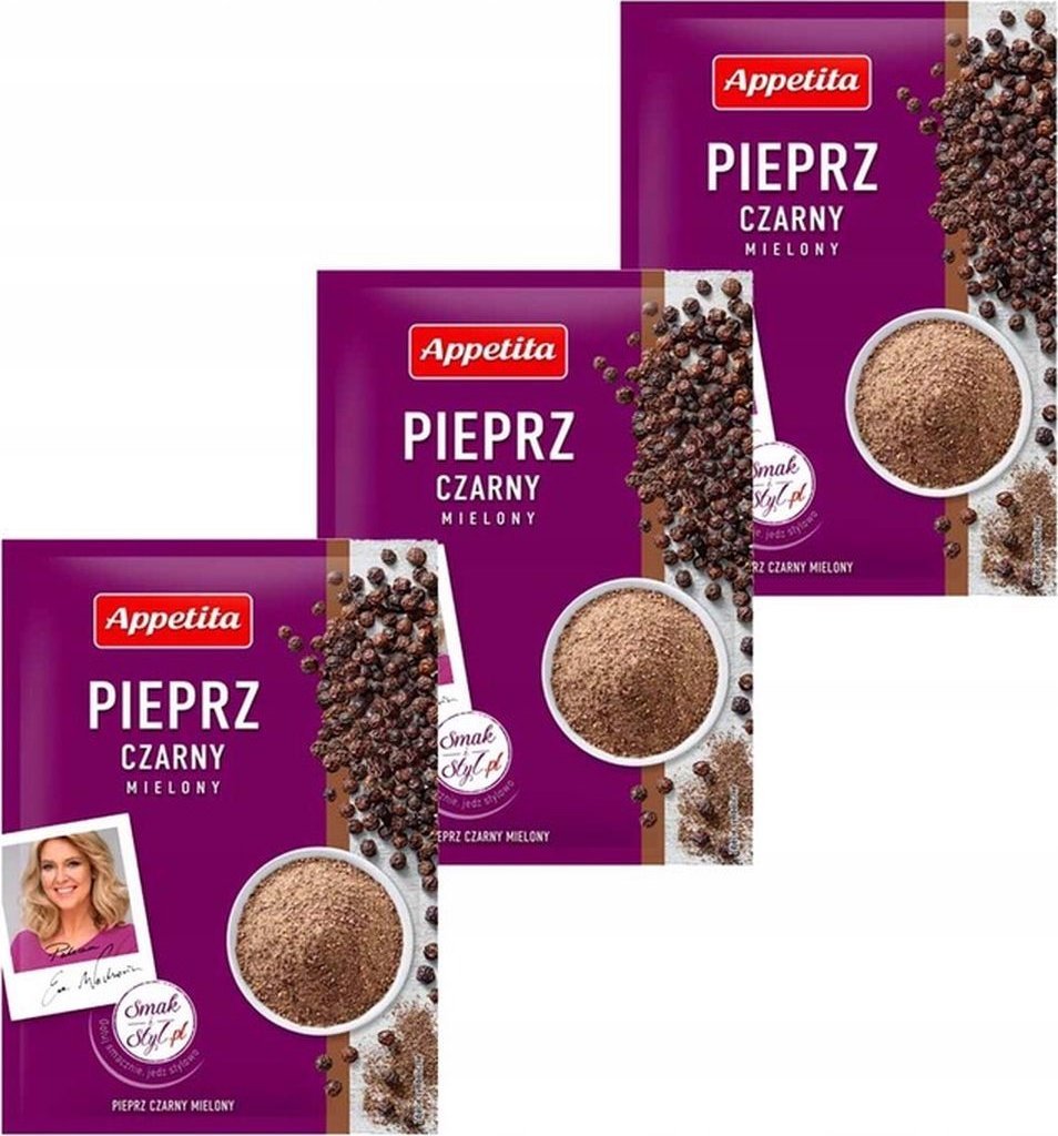 Appetita Appetita Pieprz czarny mielony 18 g x 3 sztuk
