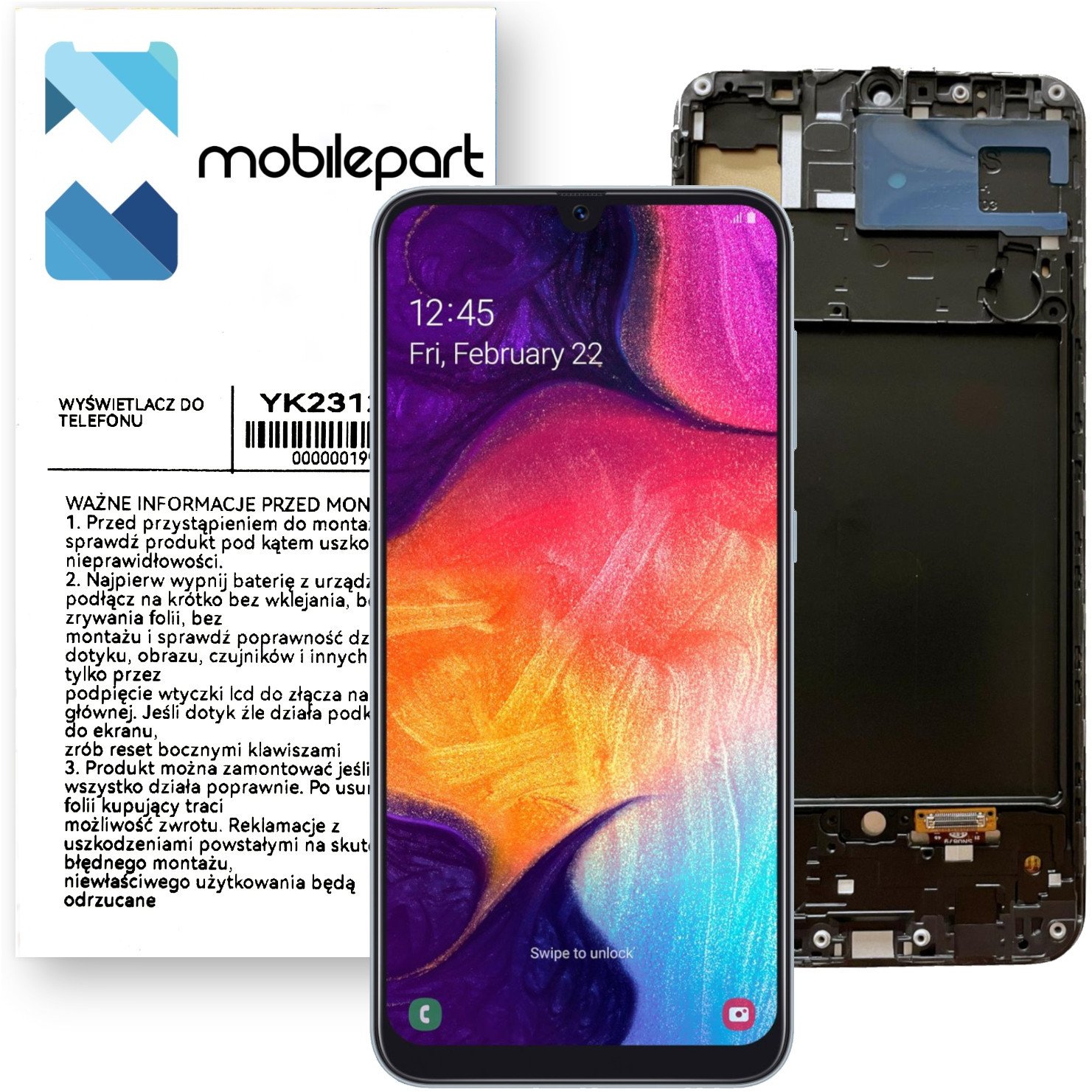 Wyświetlacz do Samsung Galaxy A50 LCD SM-A505 Ekran Oled Ramka