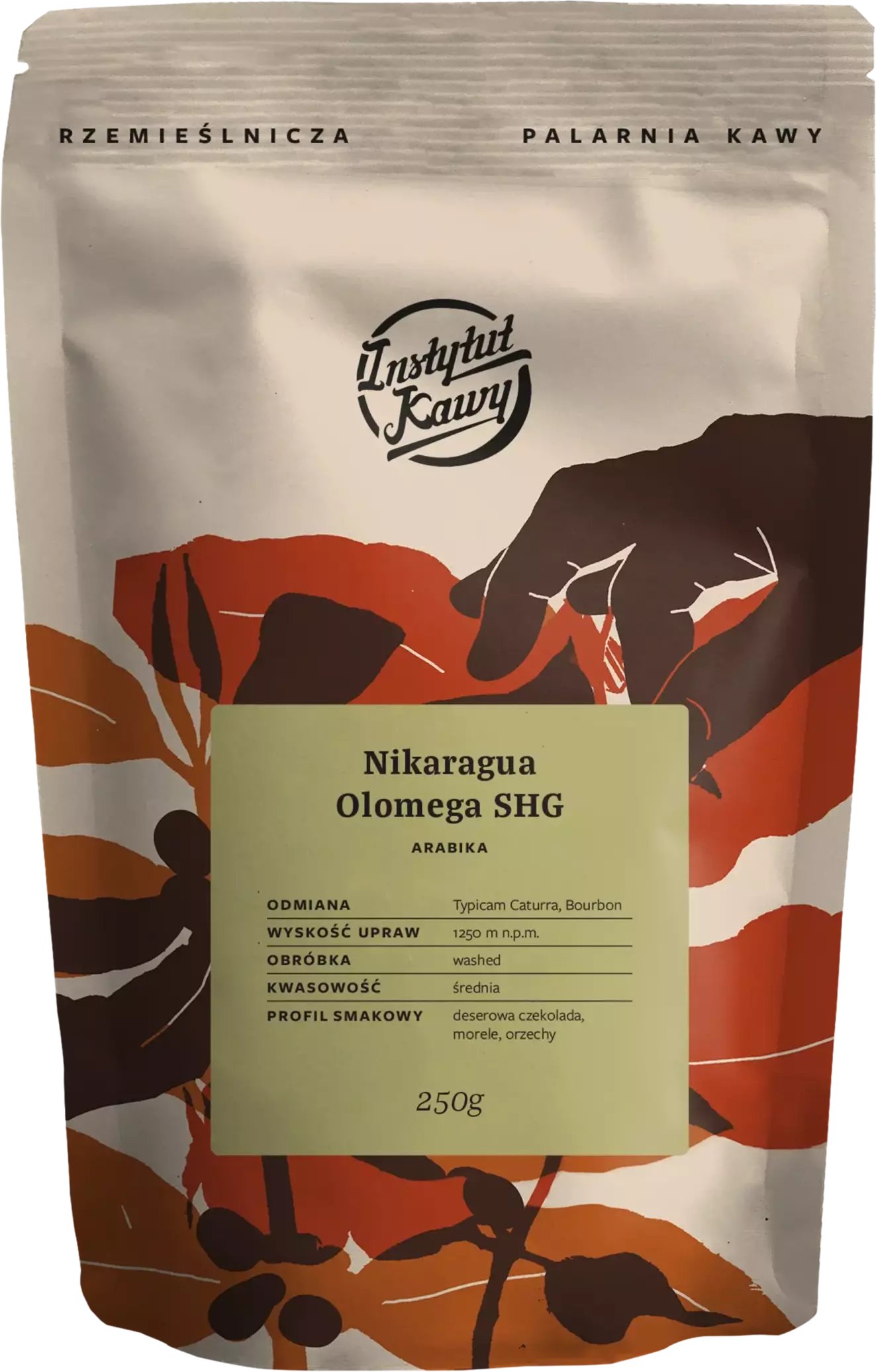 Kawa ziarnista Instytut Kawy Nikaragua Olomega SHG 250 g